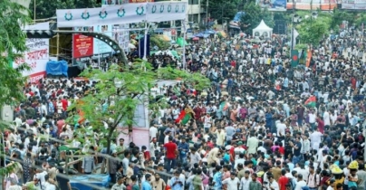ছাত্রদলের সমাবেশ জনসমুদ্রে পরিণত হয়েছে।