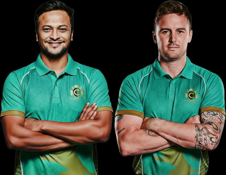 আবুধাবি টি-টেন   রয়্যাল চ্যাম্পস-এ  সাকিব, সঙ্গে ইংলিশ তারকা জেস